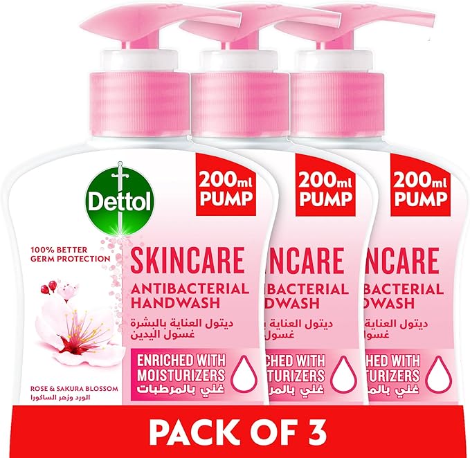 DETTOL SKINCARE HANDWASH 200MLX3