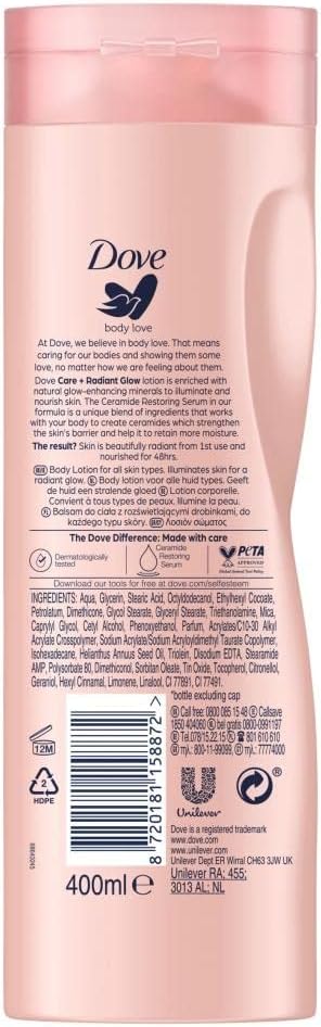 DOVE RADIANT GLOW BODY LOTION 400ML