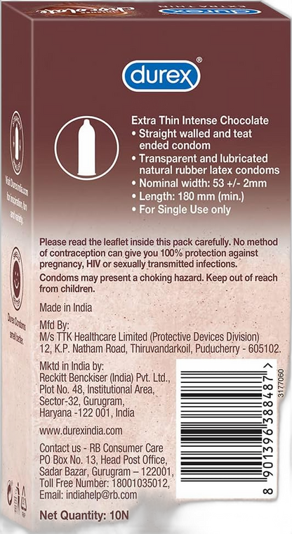 DUREX EXTRA THIN CHOCOLATE CONDOMS