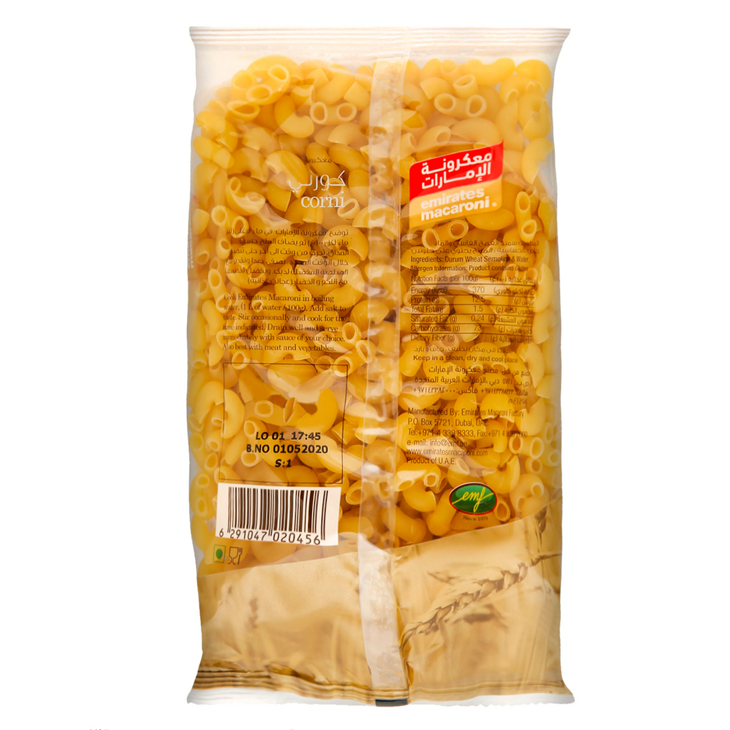 EMIRATES MACARONI CORNI 3x400gm