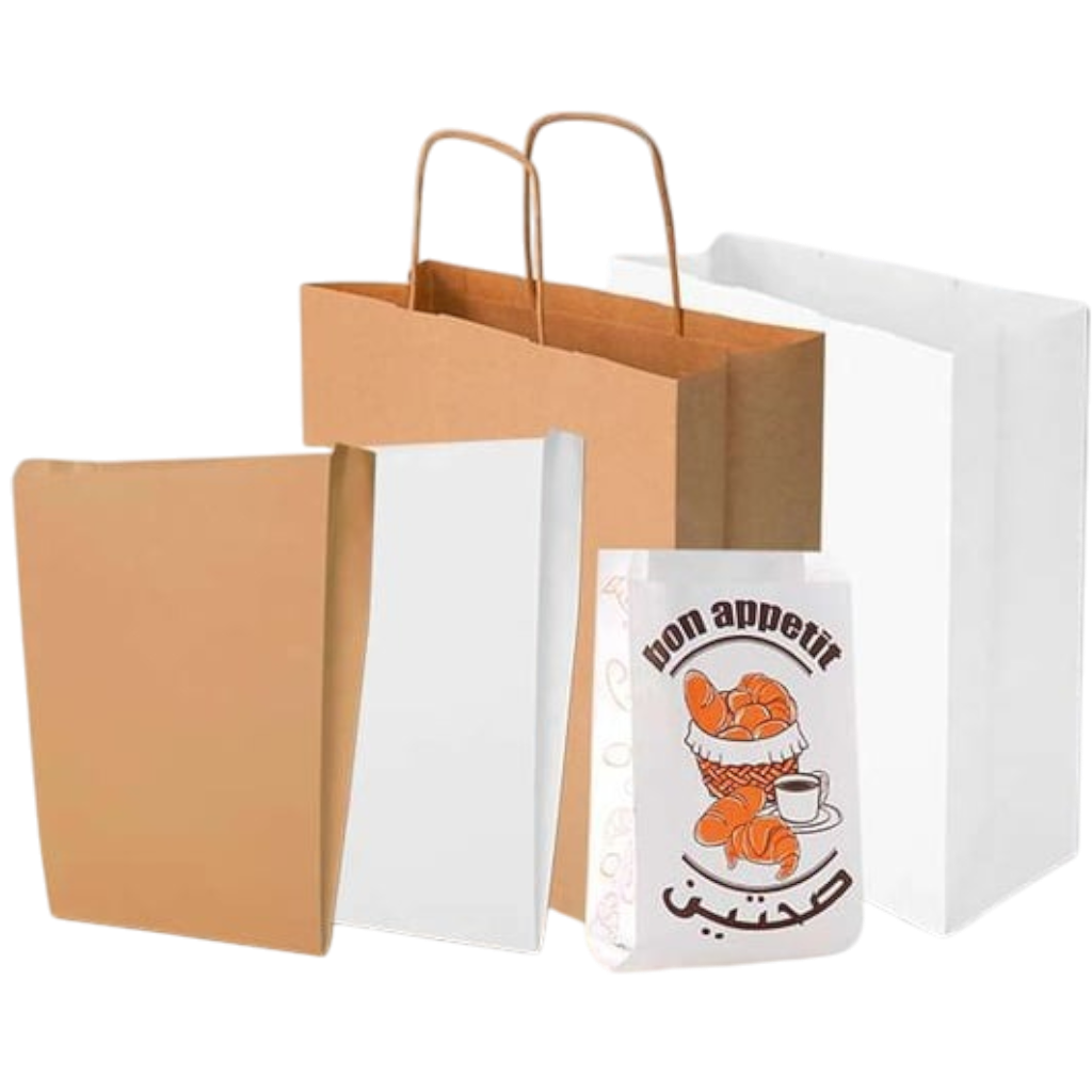 Falcon Grease Resistant Flat Bottom Paper Bag, 25x12x3cm, 50 Pieces