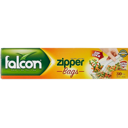 Falcon Freezer Zipper Bag, 40x30cm (1 Pack x 30 Bags)
