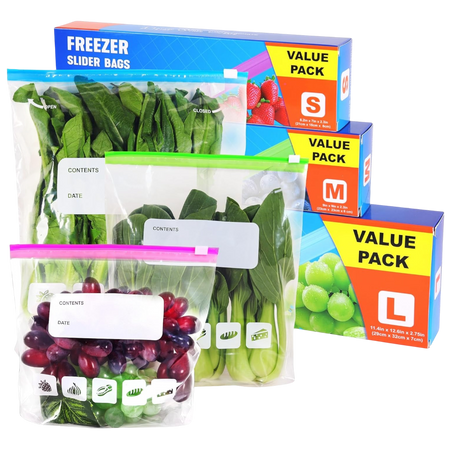 Fiji Pack Sandwich Zipper Bags, 60 Bags