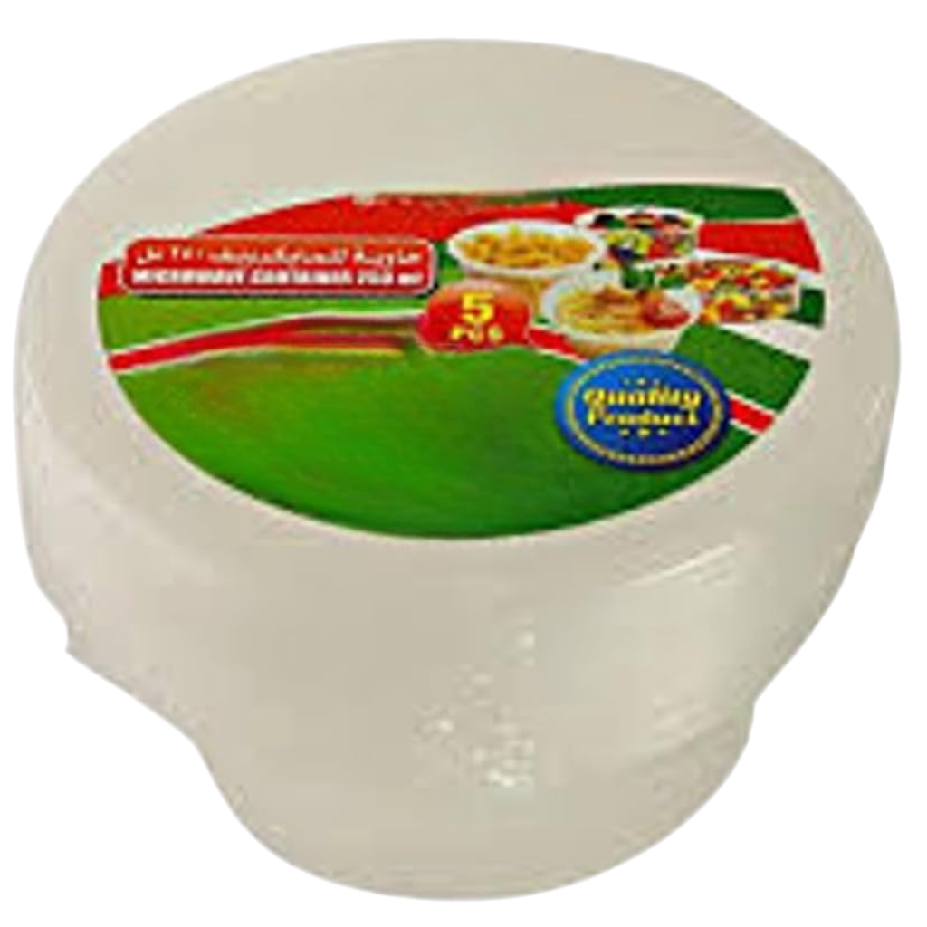 Fijipack Micro Wave Container, 250cc, 5 Pieces