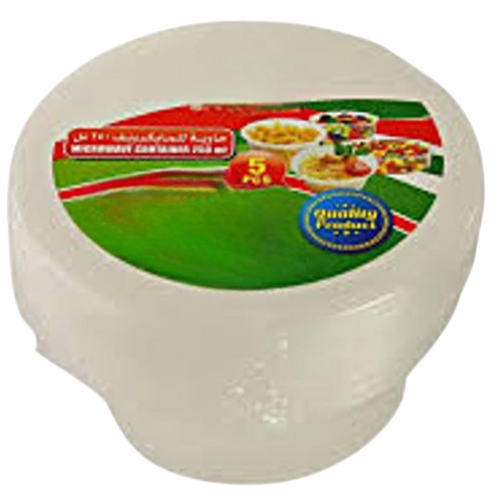 Fijipack Micro Wave Container, 250cc, 5 Pieces