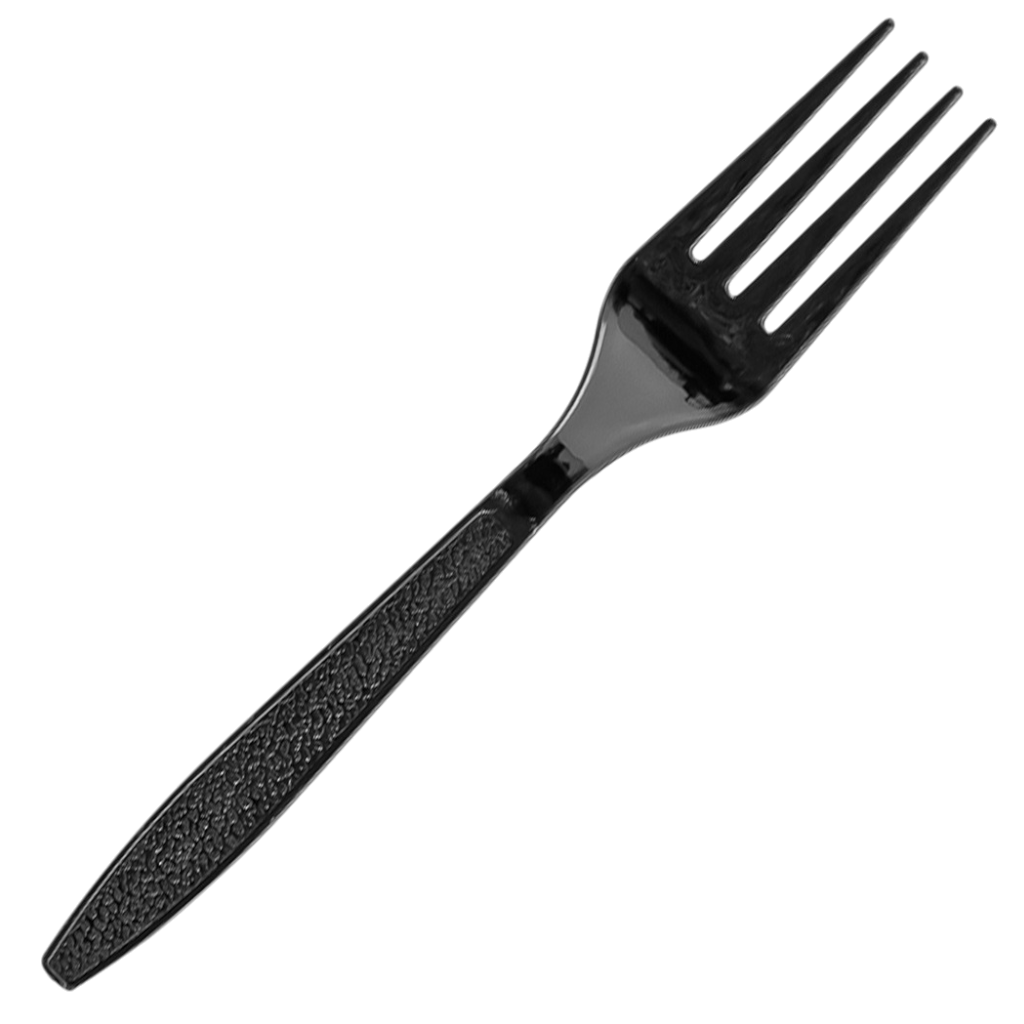 Falcon Black Plastic Fork (1 Pack x 50 Pieces)