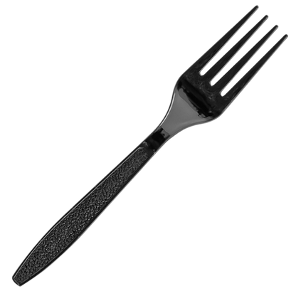 Falcon Black Plastic Fork (1 Pack x 50 Pieces)