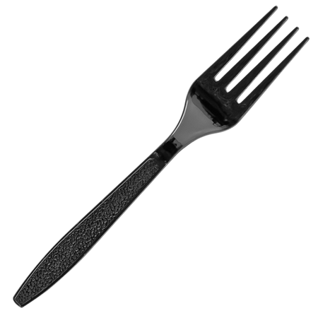 Falcon Black Plastic Fork (1 Pack x 50 Pieces)