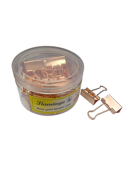 FLAMINGO GOLD BINDER CLIP 24Pcs