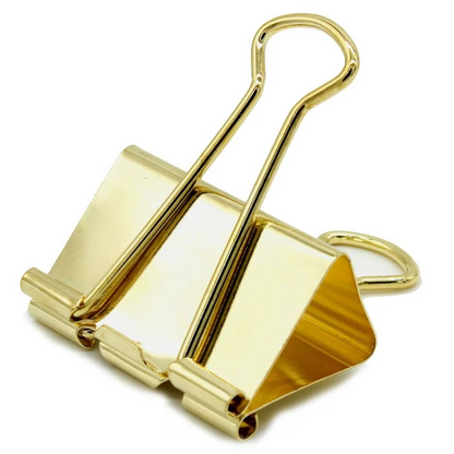 FLAMINGO GOLD BINDER CLIP 24Pcs