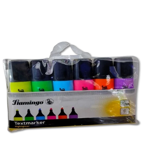 FLAMINGO HIGHLIGHTER 6Pcs F-555-6