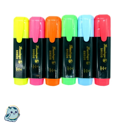 FLAMINGO HIGHLIGHTER 6Pcs F-555-6