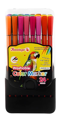 FLAMINGO WASHBL CLR MARKER 36Pcs