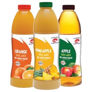 Al Ain Farms Assorted No Added Sugar Juice, 3x1L