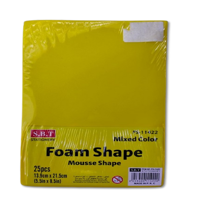 FOAM SHAPE 13.9x21.5cm 25Pcs FS-11422