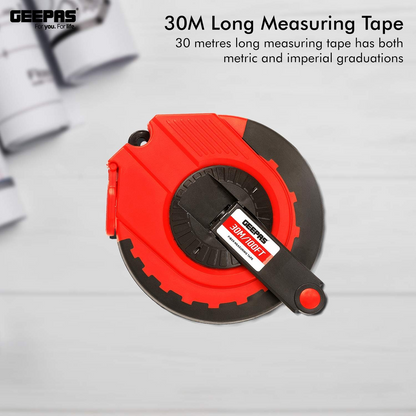 GEEPAS FIBER MEASURING TAPE 30M