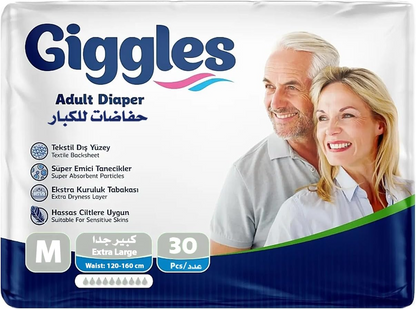 GIGGLES ADULT DIAPER 30pcs 100-150cm