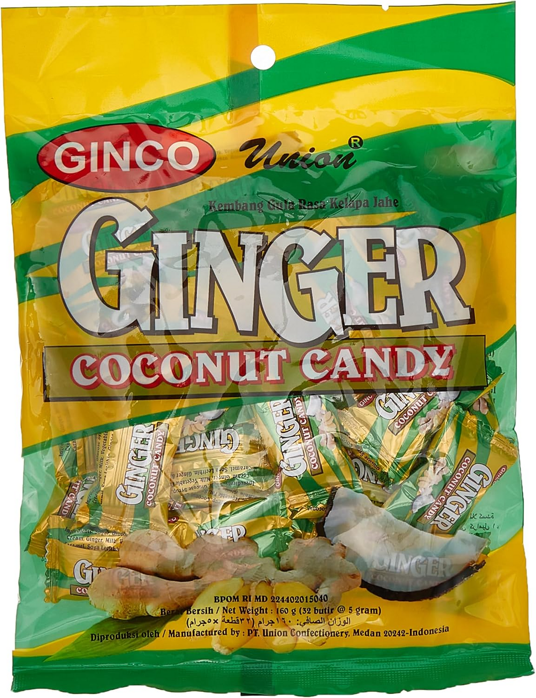 GINCO GINGER CCNUT CANDY 160gm