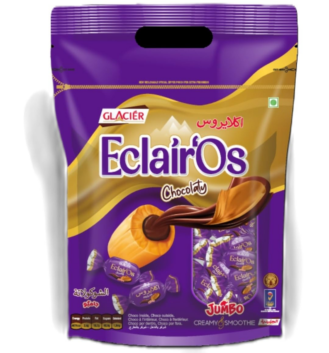GLACIER ECLAIRS CHOCOLATE 600gm