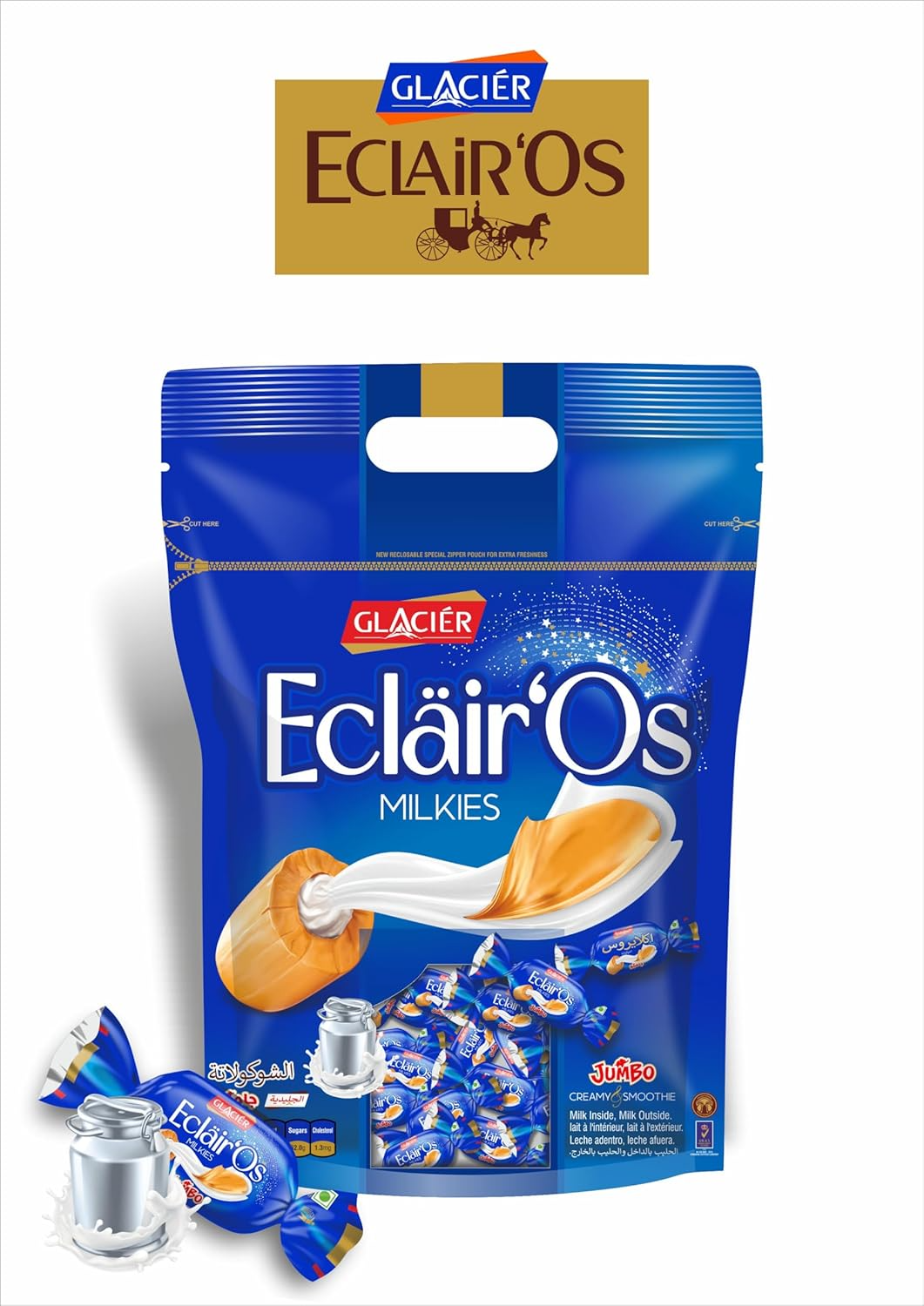 GLACIER ECLAIR MILKIES 600gm