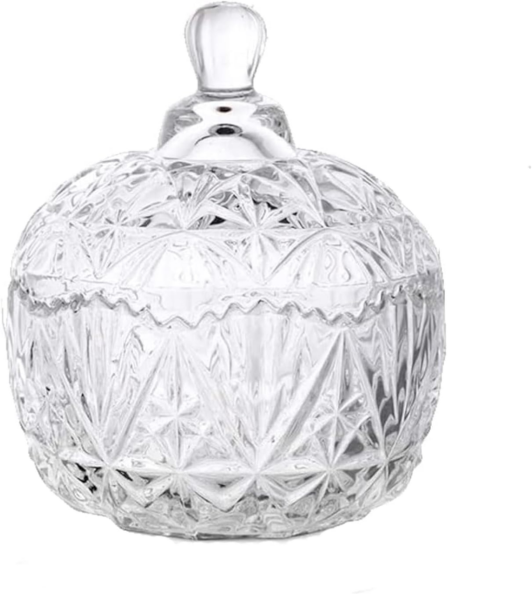 GLASS CANDY POT W/STAND HMO10009