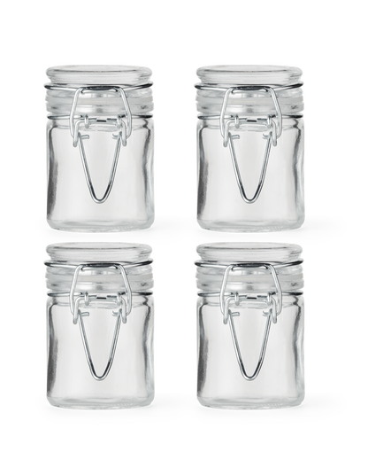 GLASS SPICE JAR 4pcs 92689-7