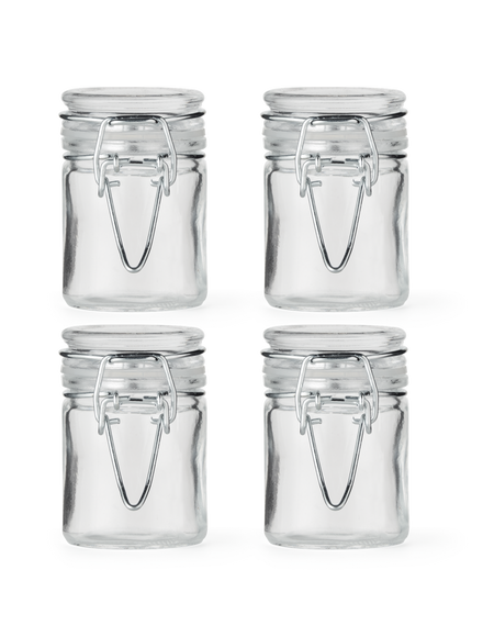 GLASS SPICE JAR 4pcs 92689-7