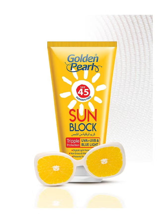 GOLDEN PEARL SUN BLOCK CREAM 60ml 45SPF