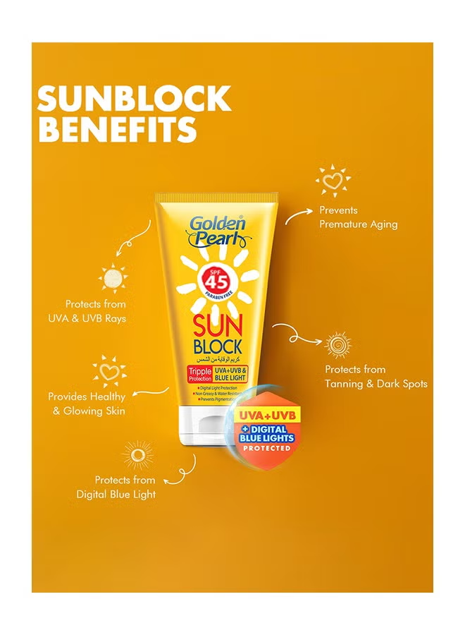 GOLDEN PEARL SUN BLOCK CREAM 60ml 45SPF