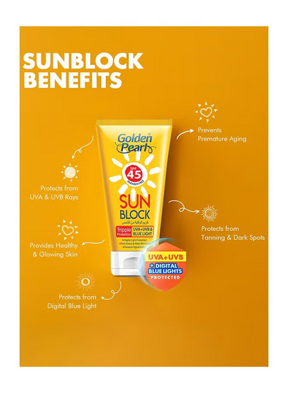 GOLDEN PEARL SUN BLOCK CREAM 60ml 45SPF