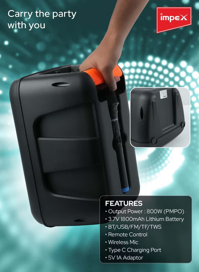 IMPEX PORTABLE BLUETOOTH SPEAKER