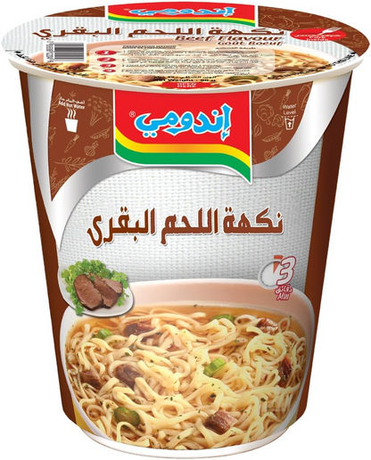 INDOMIE CUP BEEF NOODLES 60gm