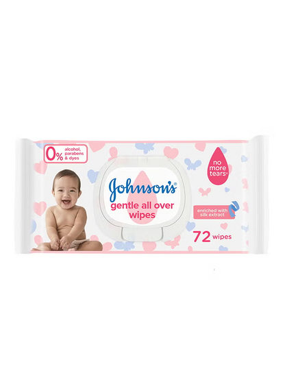JOHNSONS BABY WIPES 72PCS
