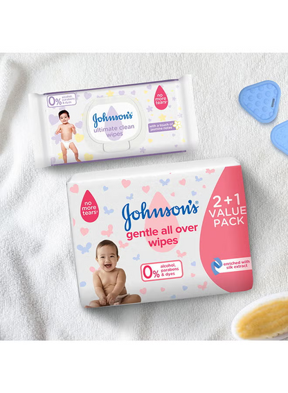 JOHNSONS BABY WIPES 72PCS