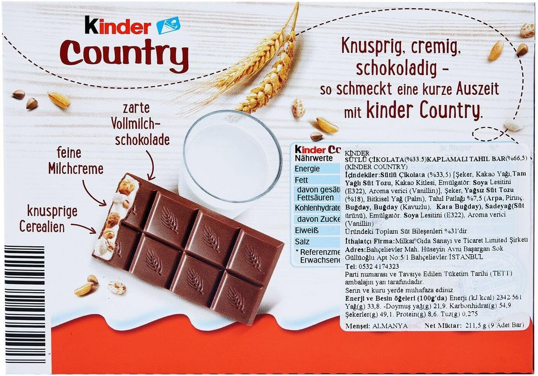 KINDER COUNTRY 9Pcs