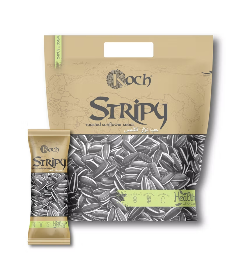KOCH STRIPY ROASTED SUNFLOWER SEEDS 24x35gm