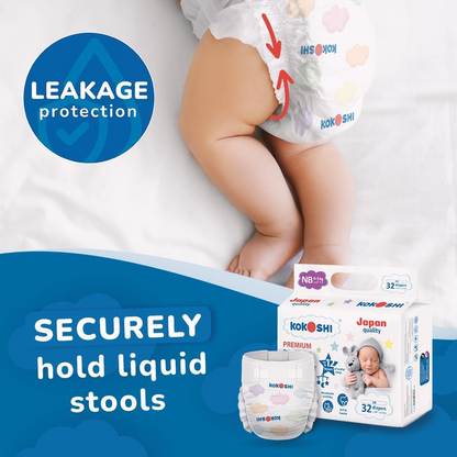 KOKOSHI BABY DIAPERS 32Pcs 0-5Kg