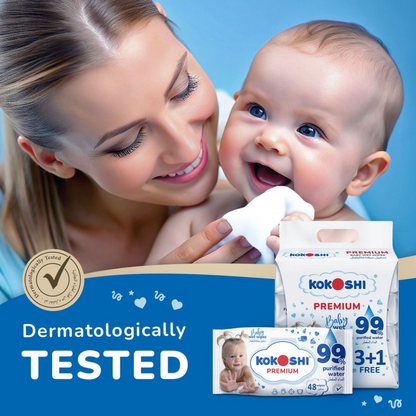 KOKOSHI BABY WET WIPES 192Pcs 3+1Pack