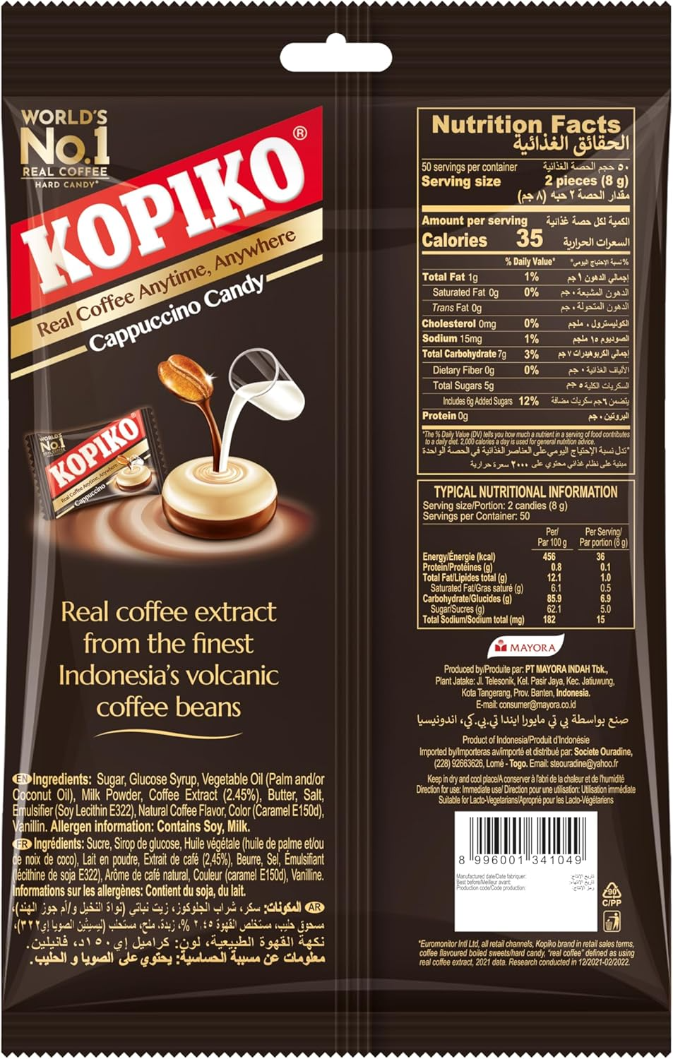 KOPIKO CAPPUCCINO TOFFEE 400gm