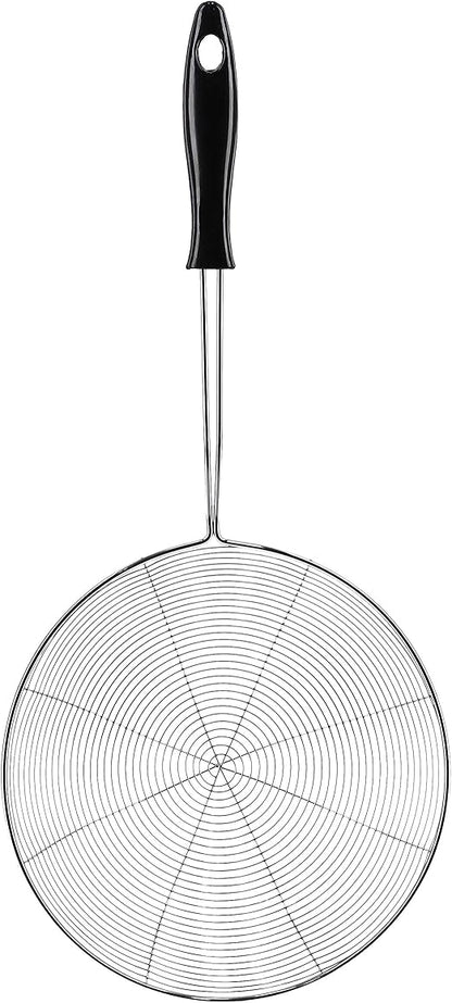 Royalford 17.5CM Stainless Steel Skimmer, Spider Strainer Skimmer Strainer Ladle Stainless Steel Wire Skimmer Spoon with Handle for Kitchen Frying Food, Pasta, Spaghetti, Noodle & More