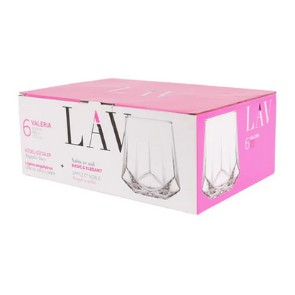 LAV VALERIA GLASS CUP 3x400ml LV-VLR354A