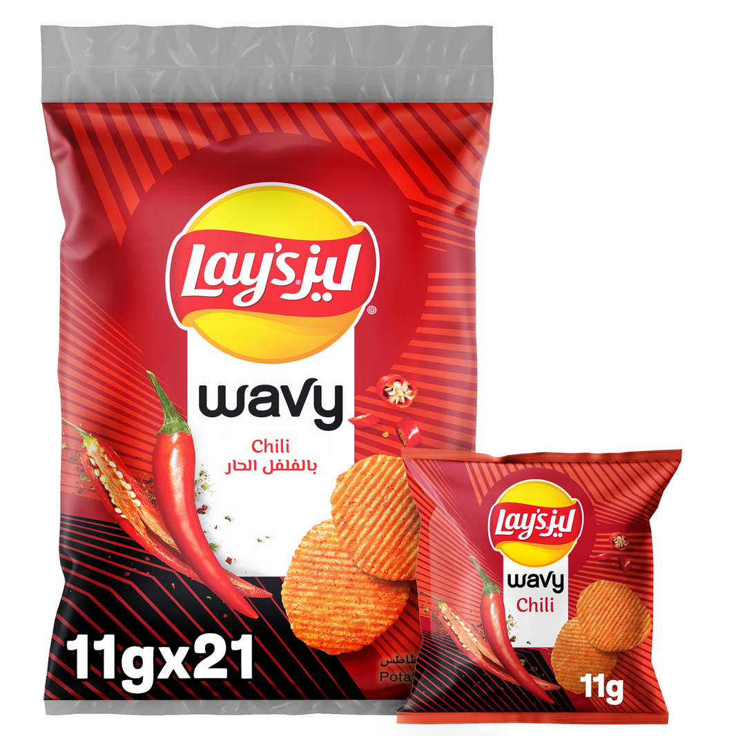 LAYS CHILI WAVY 21x11gm