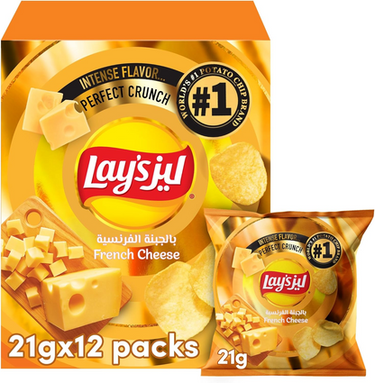 LAYS FRENCH CHEESE CHIPS 21x12gm
