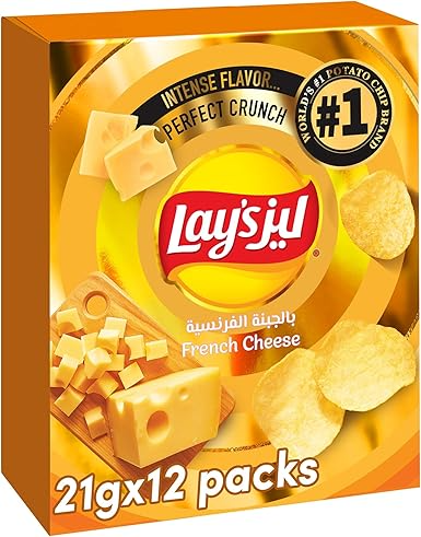 LAYS FRENCH CHEESE CHIPS 21x12gm