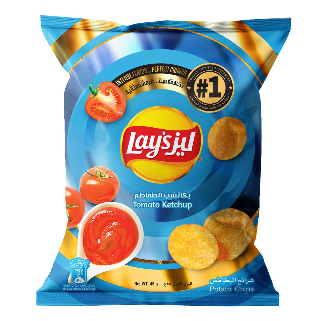 LAYS TOMATO KETCHUP CHIPS 45gm