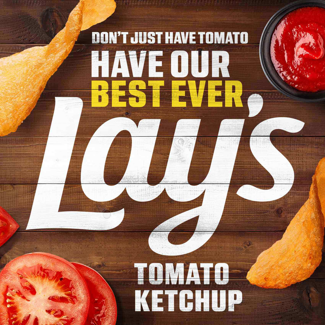 LAYS TOMATO KETCHUP CHIPS 45gm