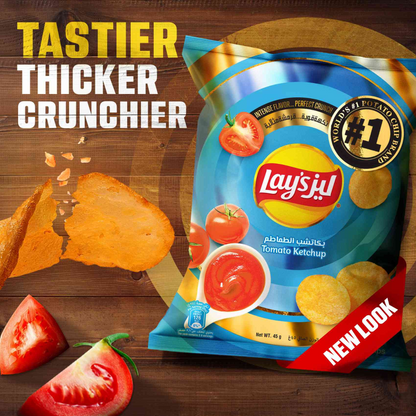 LAYS TOMATO KETCHUP CHIPS 45gm
