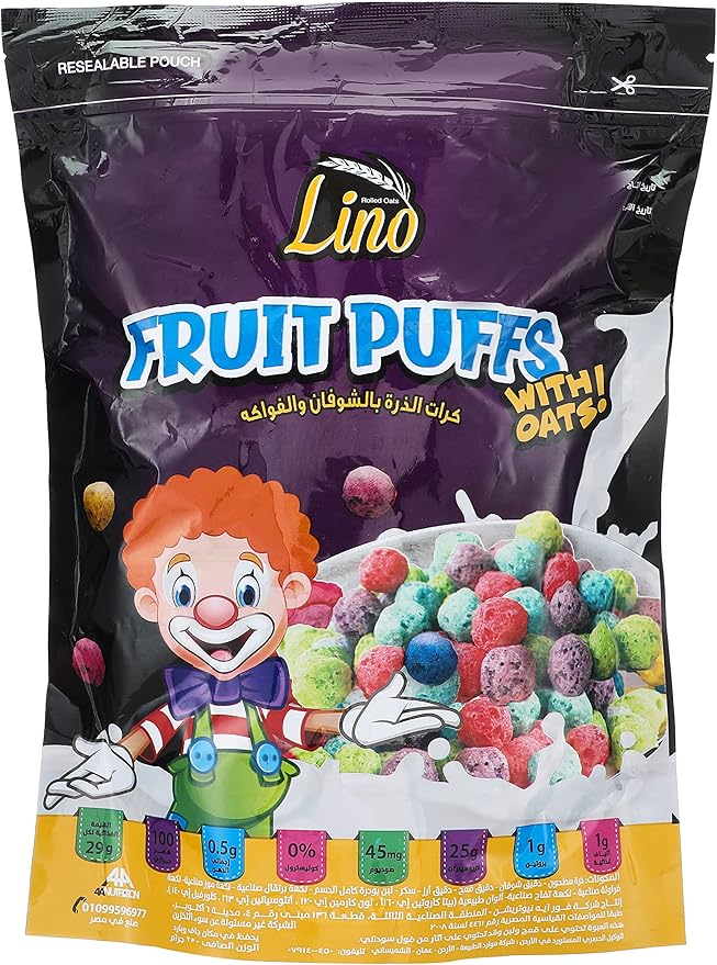 LINO FRUIT PUFFS OATS 250gm