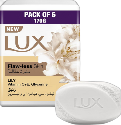 LUX FLAW-LESS SKIN SOAP 6x170gm