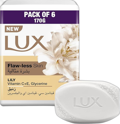 LUX FLAW-LESS SKIN SOAP 6x170gm
